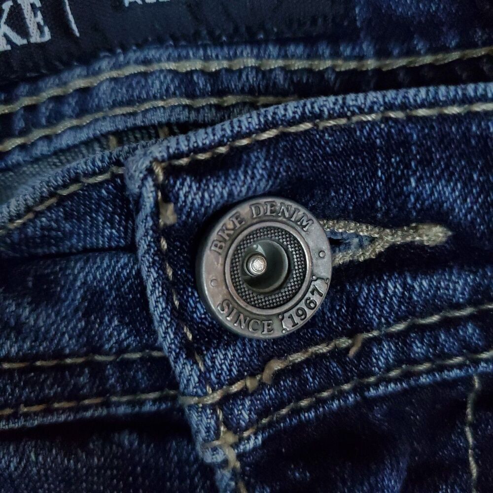 BKE Alec Skinny Jeans Mens 30x29 Blue Denim Stretch Distressed Faded Modern Fit - Picture 6 of 16